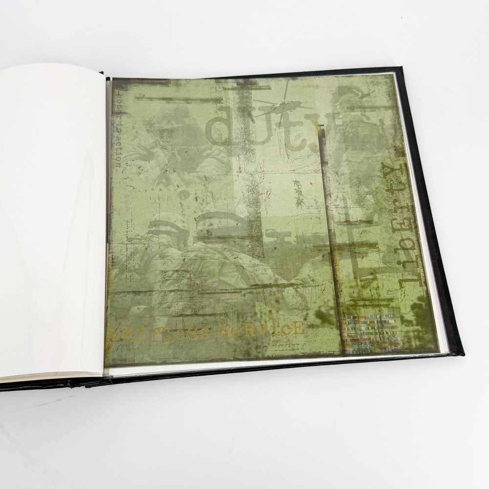 K&Company United States Army Scrapbook Green Padded Cover with Metal Seal Patch - Picture 5 of 7